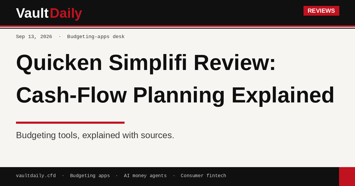 Quicken Simplifi Review: Cash-Flow Planning Explained — editorial title card