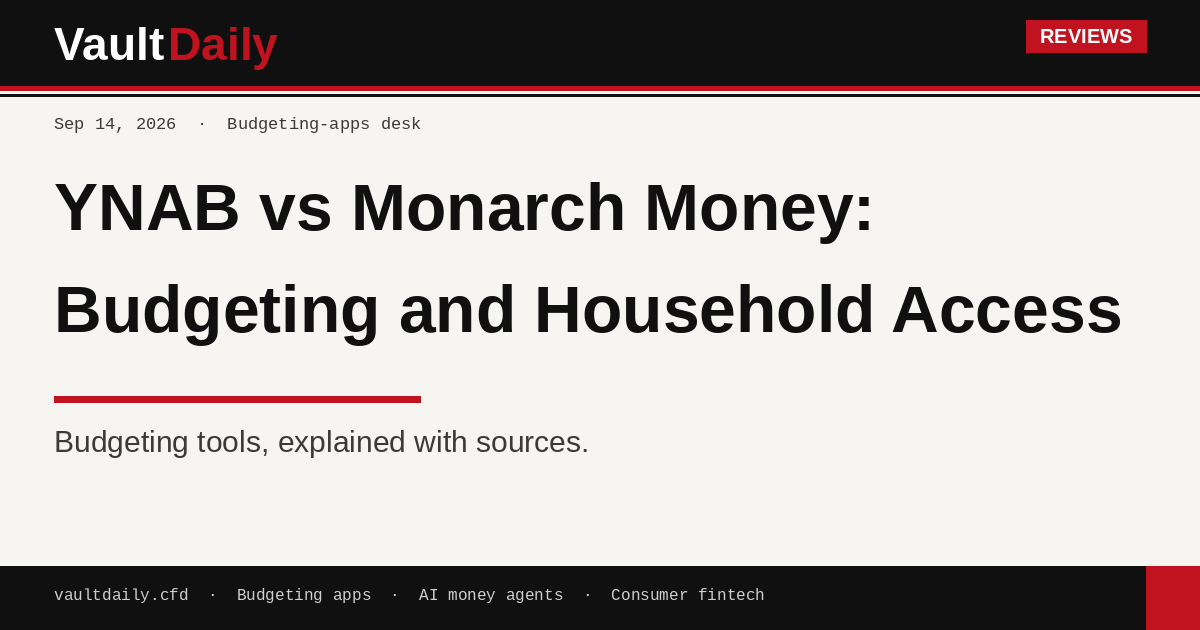 YNAB vs Monarch Money: Budgeting and Household Access — editorial title card